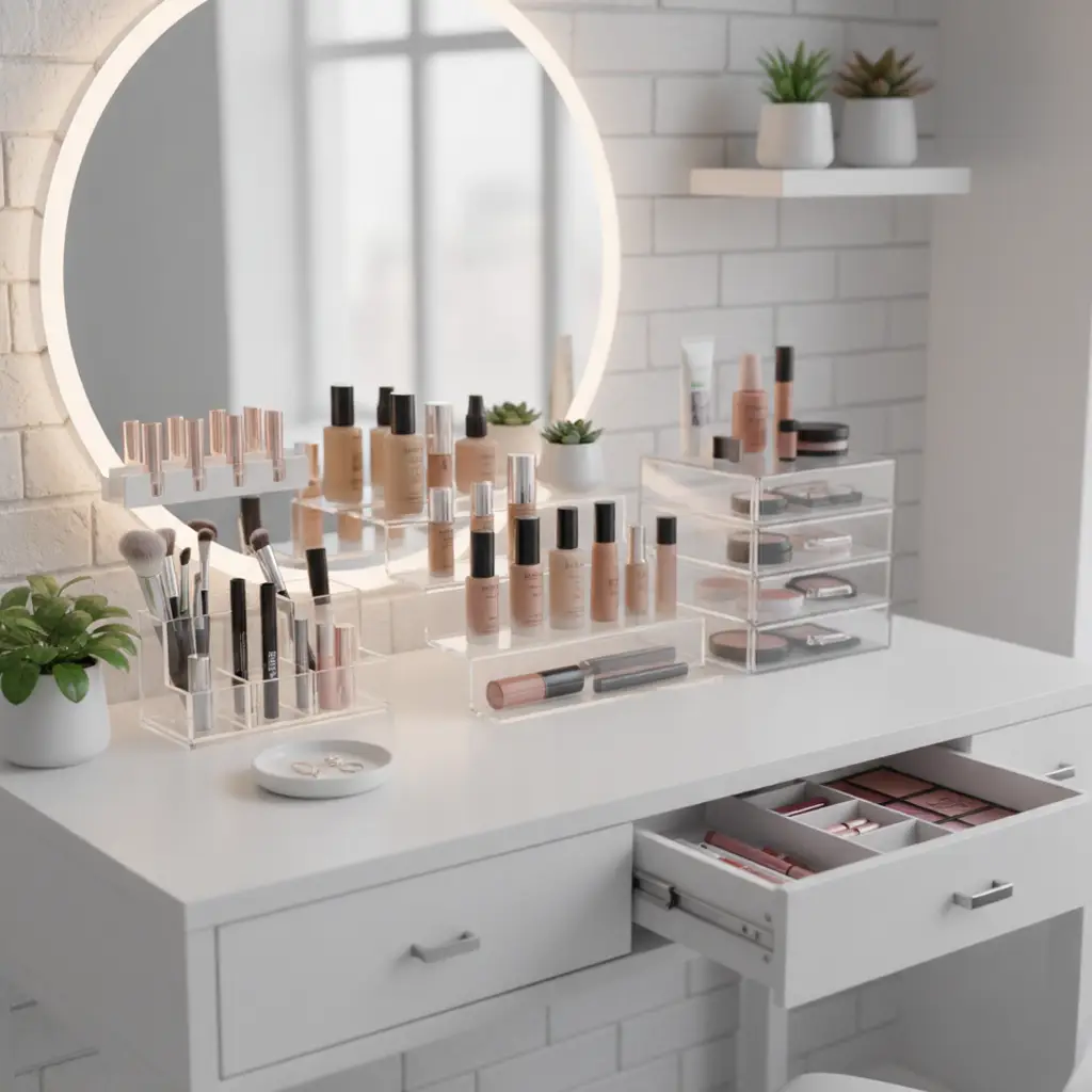 How to Organize Makeup and Skincare on a Small Vanity